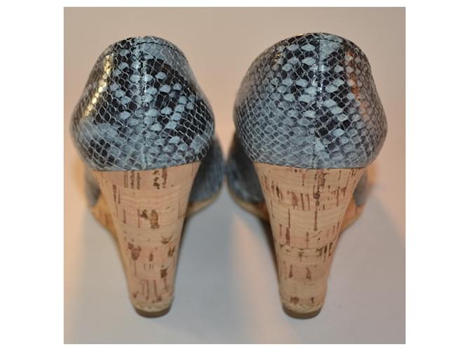 Mules Prada en cuir imprimé python Multicolore - vue 4