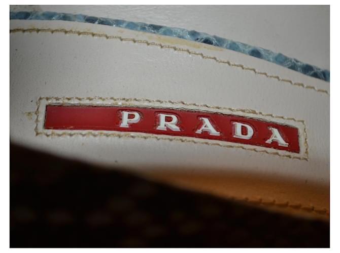 Mules Prada en cuir imprimé python Multicolore - vue 7