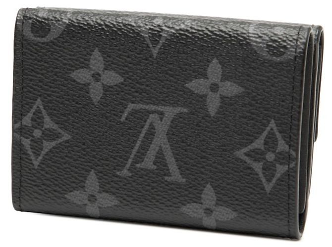 Louis Vuitton Monogram Eclipse Discovery Tri-fold Compact Wallet Black - view 2