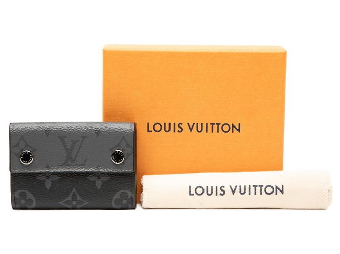Louis Vuitton Monogram Eclipse Discovery Tri-fold Compact Wallet Black - view 8