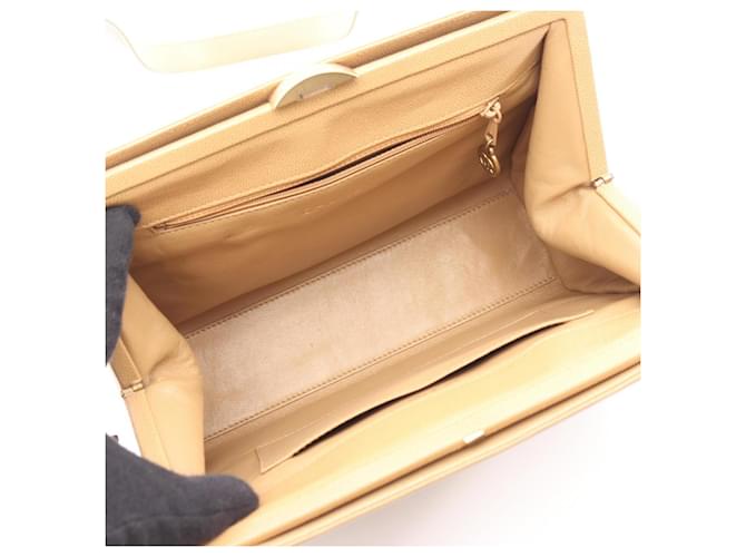 Borsa a Spalla Deka Coco Mark di Chanel Beige - vista 3