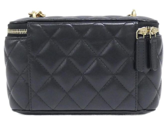 Borsa a spalla in agnello nero Chanel AP3204 - vista 2