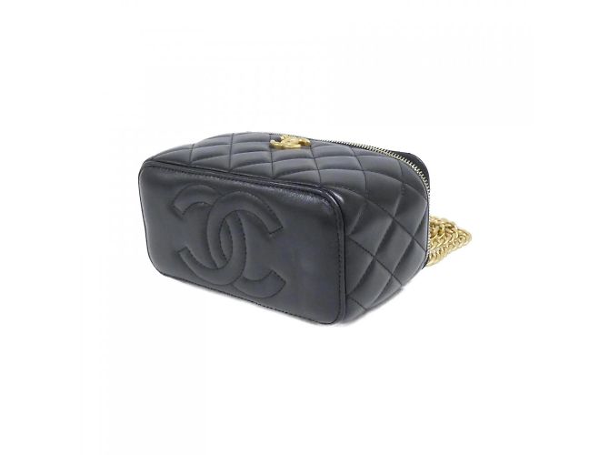 Borsa a spalla in agnello nero Chanel AP3204 - vista 3