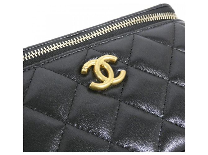Borsa a spalla in agnello nero Chanel AP3204 - vista 4