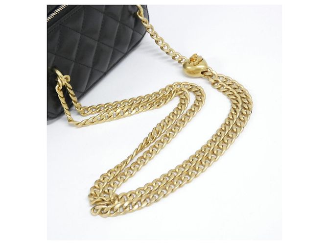 Borsa a spalla in agnello nero Chanel AP3204 - vista 5