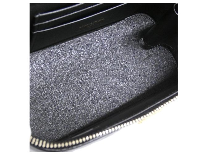 Borsa a spalla in agnello nero Chanel AP3204 - vista 7