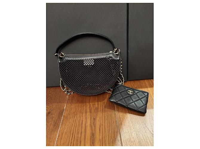 Chanel Clutch con Catena Nera Nero - vista 10