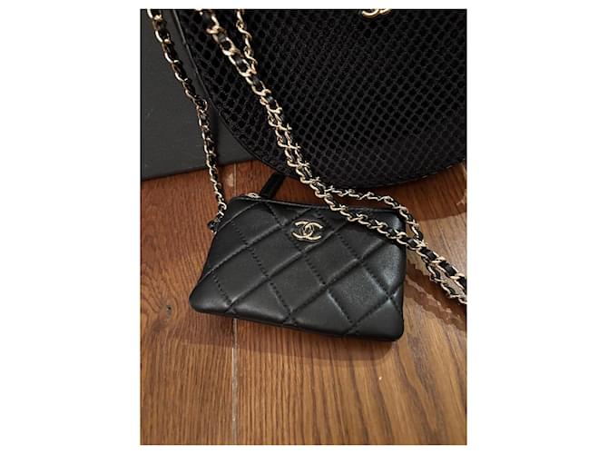 Chanel Clutch con Catena Nera Nero - vista 11