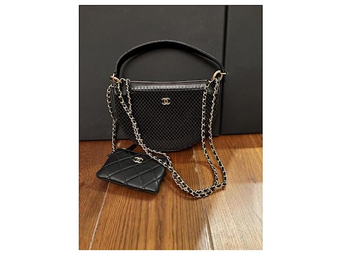 Chanel Clutch con Catena Nera Nero - vista 12