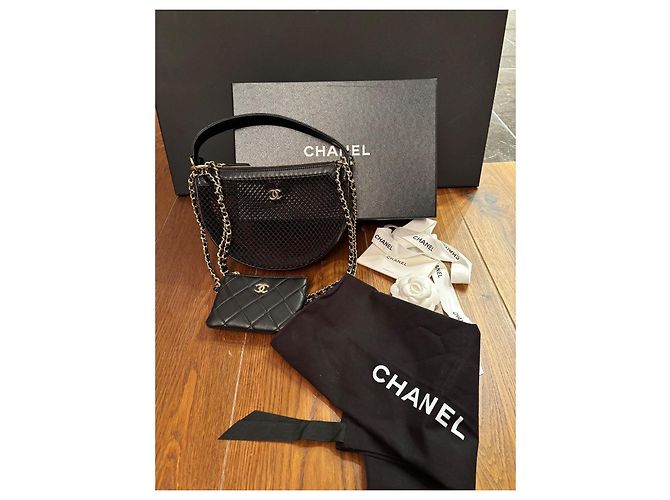 Chanel Clutch con Catena Nera Nero - vista 16
