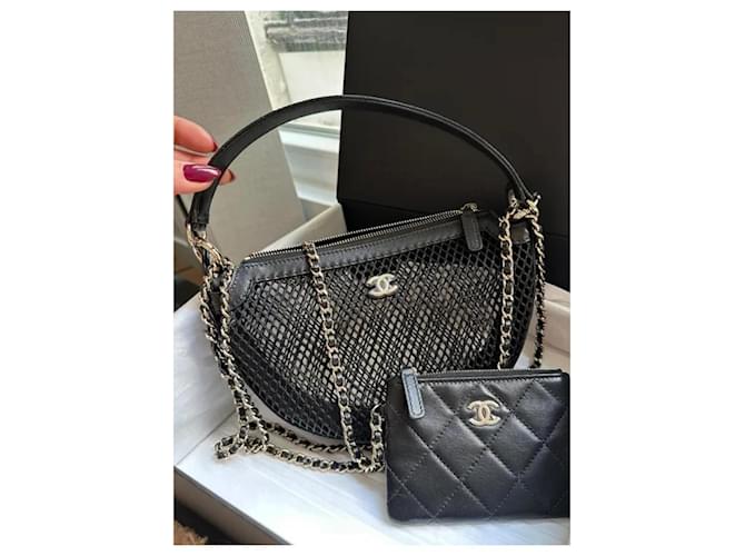 Chanel Clutch con Catena Nera Nero - vista 3