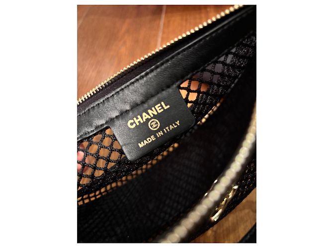 Chanel Clutch con Catena Nera Nero - vista 5