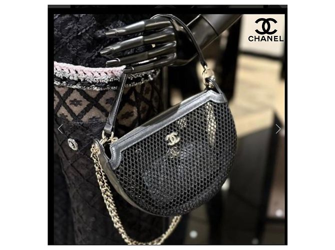 Chanel Clutch con Catena Nera Nero - vista 8