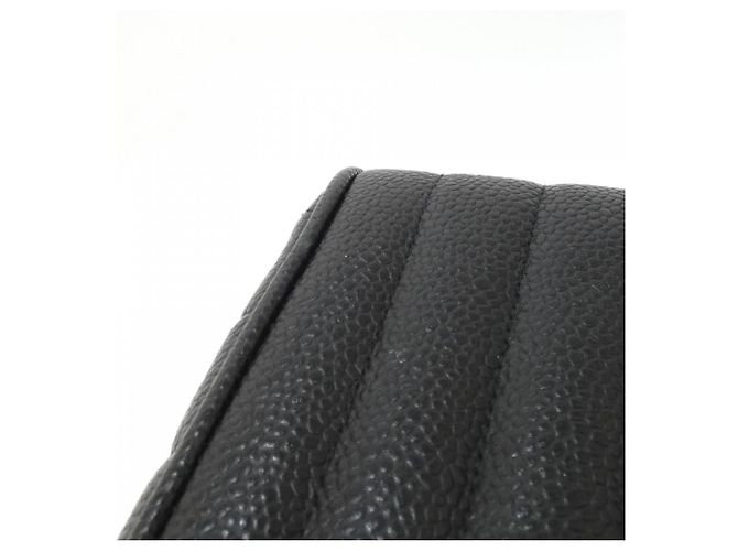 Borsa a spalla in pelle di vitello grana nera Chanel Nero - vista 3