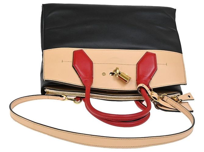 Borsa City Steamer in pelle MM Louis Vuitton Nero - vista 7