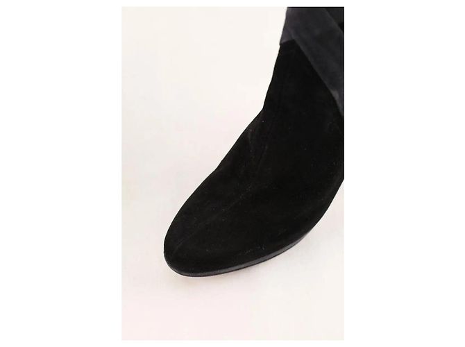 Alaïa Schwarze Wildlederstiefel - Ansicht 4
