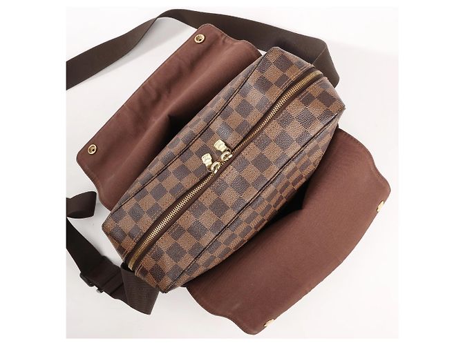 Borsa a Spalla Louis Vuitton Naviglio Damier Ebene in Marrone N45255 - vista 11