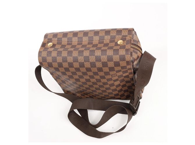 Borsa a Spalla Louis Vuitton Naviglio Damier Ebene in Marrone N45255 - vista 7