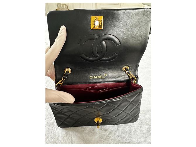 Chanel Borsa a rabat in agnello trapuntato nero - vista 10