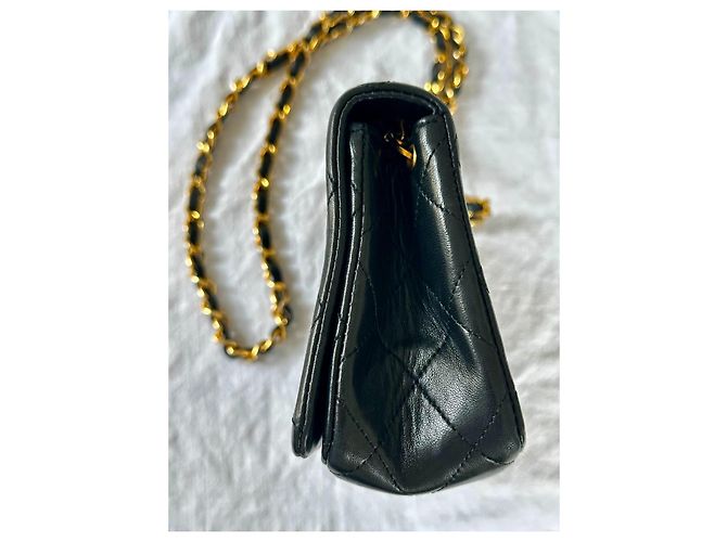 Chanel Borsa a rabat in agnello trapuntato nero - vista 14