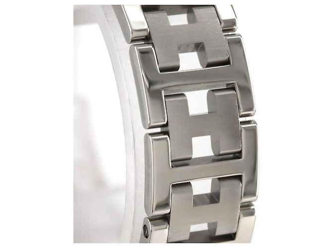 Montre à quartz en acier inoxydable Hermès Clipper CL4.210 - vue 5