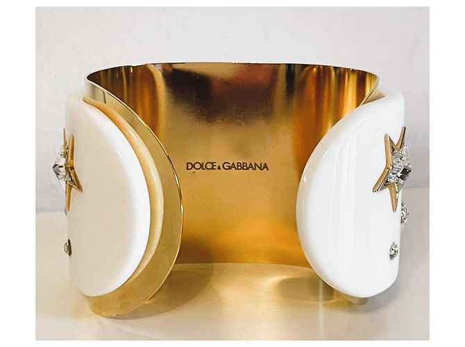 Meraviglioso bracciale rigido DOLCE & GABBANA della Collezione “Stars” 2011-2012 Bianco D'oro - vista 2