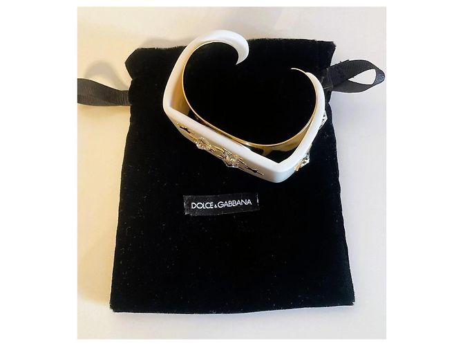 Meraviglioso bracciale rigido DOLCE & GABBANA della Collezione “Stars” 2011-2012 Bianco D'oro - vista 4