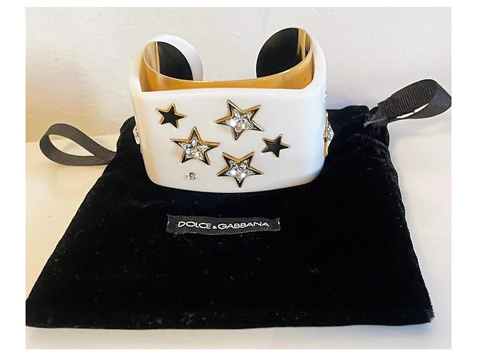 Meraviglioso bracciale rigido DOLCE & GABBANA della Collezione “Stars” 2011-2012 Bianco D'oro - vista 9