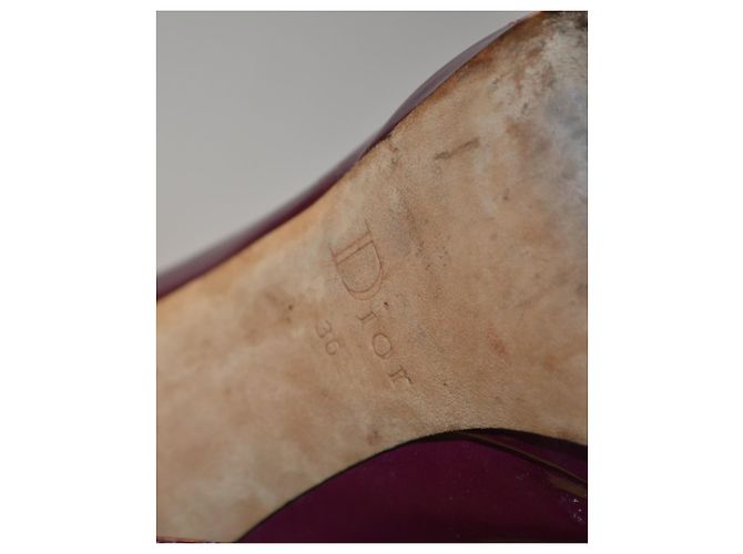 Dior Ankle Boots aus Lackleder Lila Größe 36 Dunkelviolett - Ansicht 7