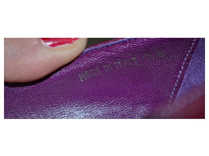 Dior Ankle Boots aus Lackleder Lila Größe 36 Dunkelviolett - Ansicht 8