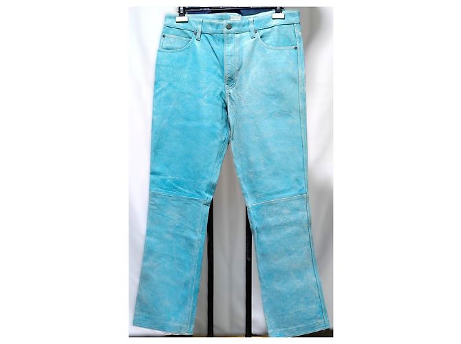 Guess Lederhose Türkis Lammleder - Ansicht 2