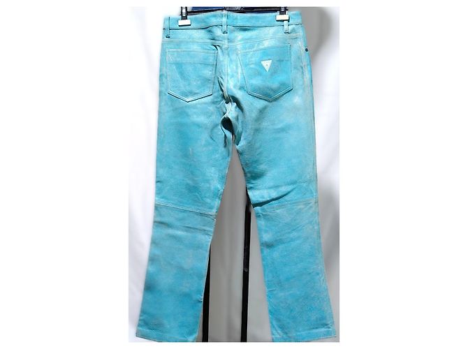 Guess Lederhose Türkis Lammleder - Ansicht 3