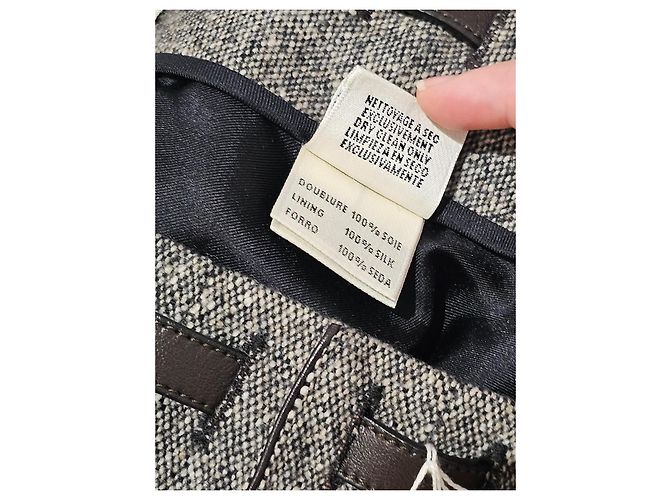 Falda plisada Hermès gris de lana y angora - vista 5