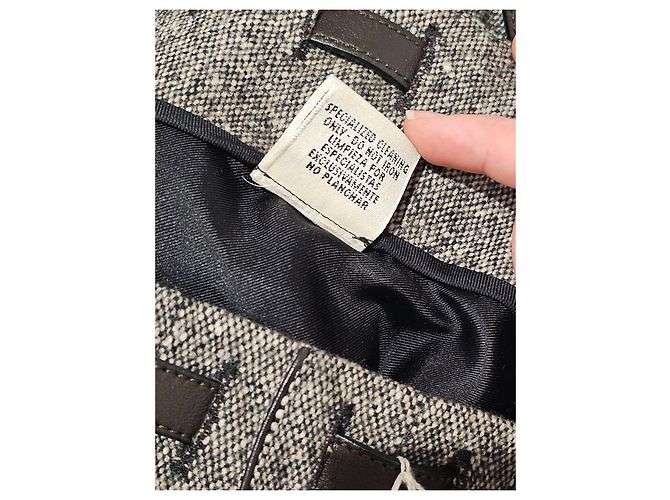 Falda plisada Hermès gris de lana y angora - vista 7