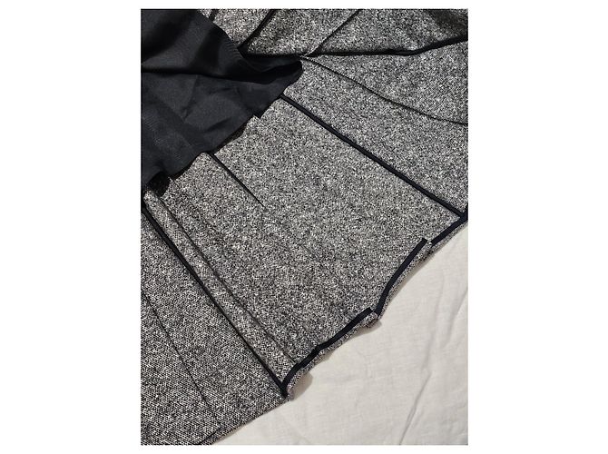 Falda plisada Hermès gris de lana y angora - vista 9