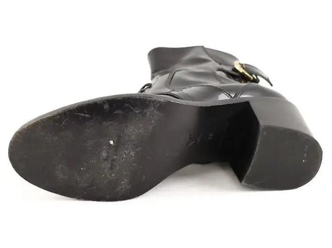 Louis Vuitton Botas de charol negras con cordones Negro - vista 6