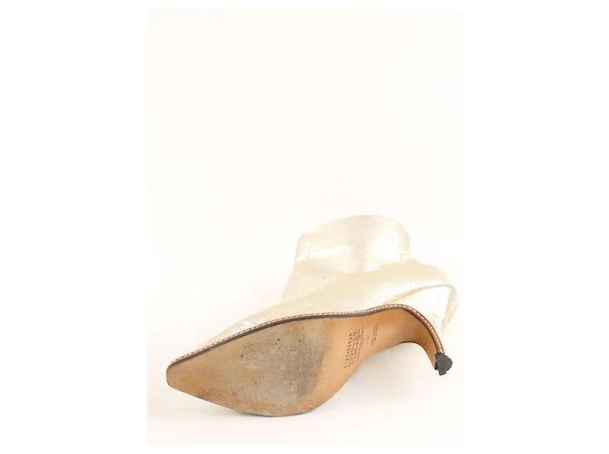 Maison Martin Margiela Botas de cuero plateadas Plata - vista 6