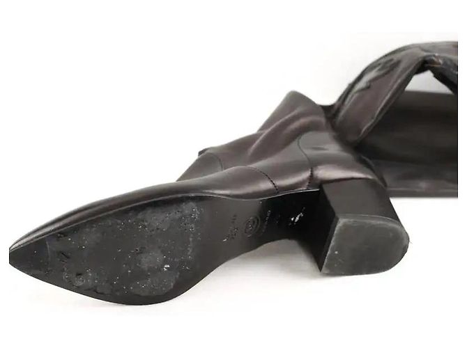 Chanel Botas de cuero negras Negro - vista 6