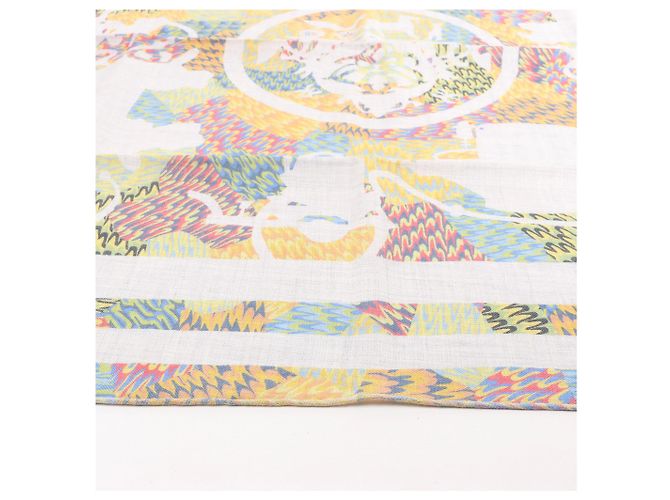Hermès Fazzoletto Carré 90 "MARBLE EX-LIBRIS" in cashmere e seta multicolore Grigio - vista 5