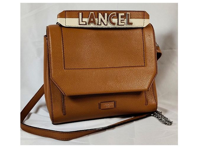 Lancel Ninon Borsa con patta in pelle marrone - vista 2