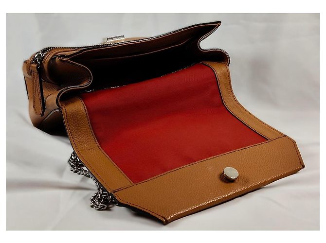 Lancel Ninon Borsa con patta in pelle marrone - vista 6