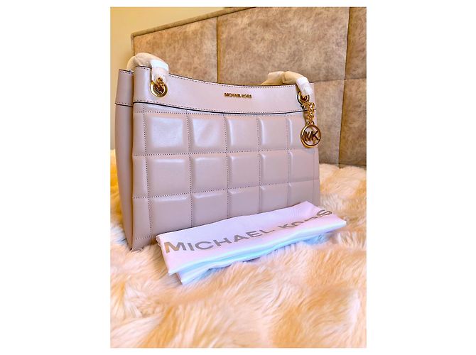 Michael Kors Susan Md Chain Tote in pelle rosa - vista 2