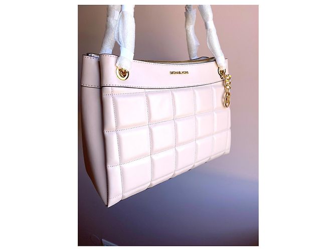 Michael Kors Susan Md Chain Tote in pelle rosa - vista 4