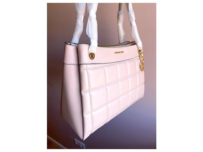 Michael Kors Susan Md Chain Tote in pelle rosa - vista 6