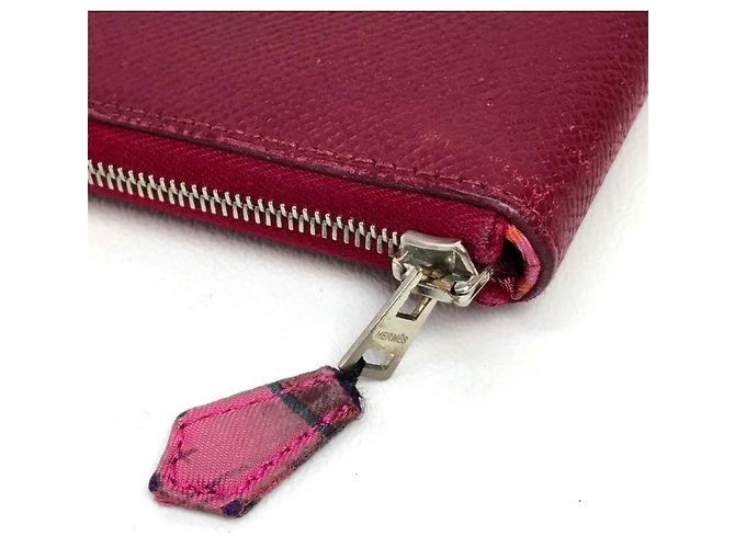 Cartera Larga Azap de Seda Hermès Roja - vista 5