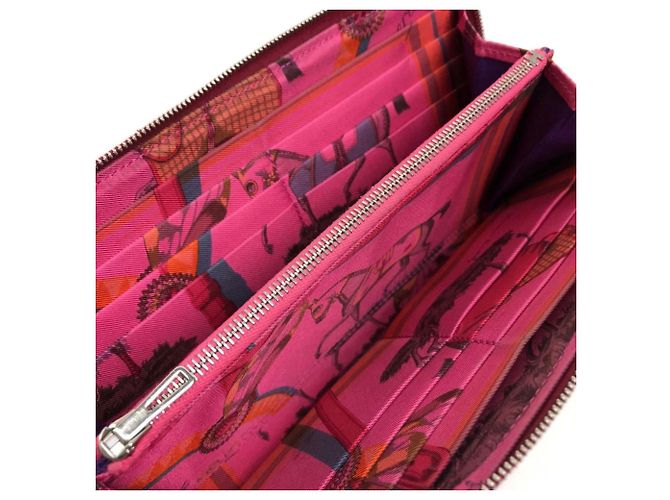 Cartera Larga Azap de Seda Hermès Roja - vista 6