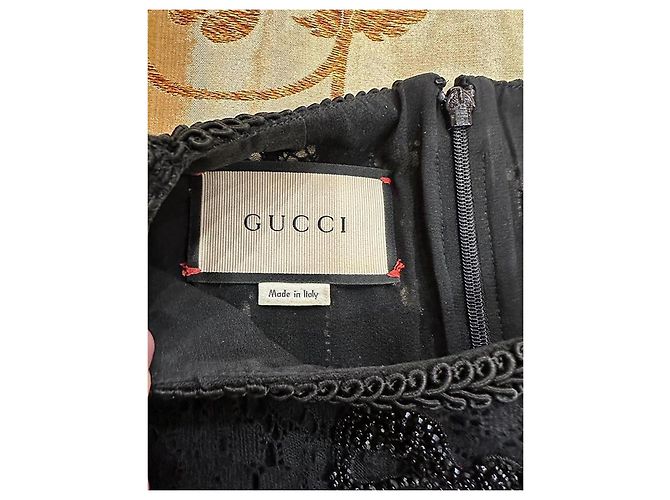 Increíble vestido de pasarela Gucci Negro - vista 3