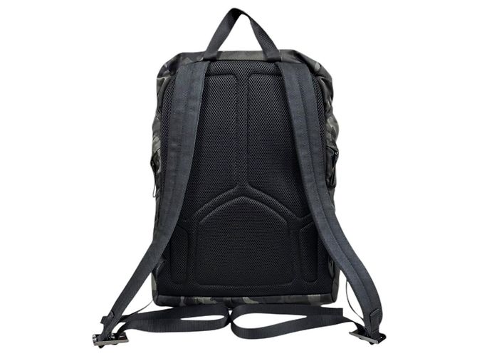 Zaino camouflage Prada Nero Verde - vista 3