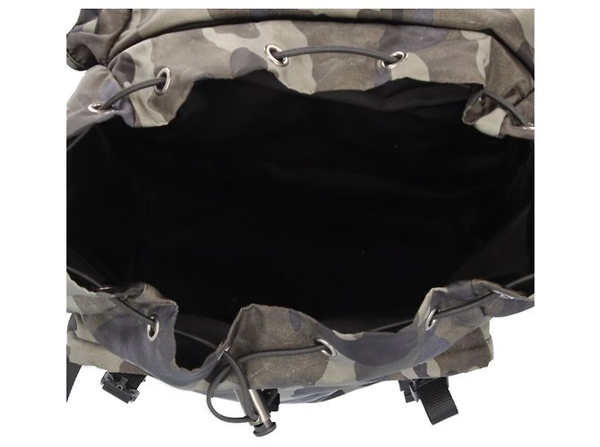 Zaino camouflage Prada Nero Verde - vista 6