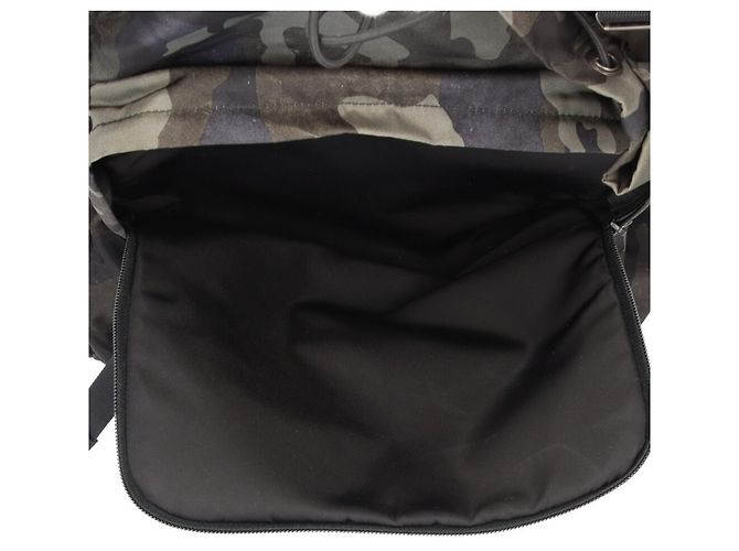 Zaino camouflage Prada Nero Verde - vista 7